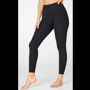 Fabletics Sync High-Waisted Perforated Black Leggings